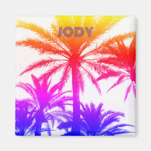 Íman Tiki Sunset Magnet Personalizado - Vibe de Férias 