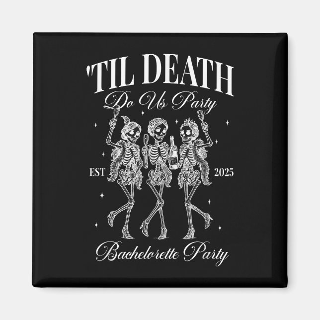 Íman Til Death Do U Party Retro Halloween Bachelorette (Frente)