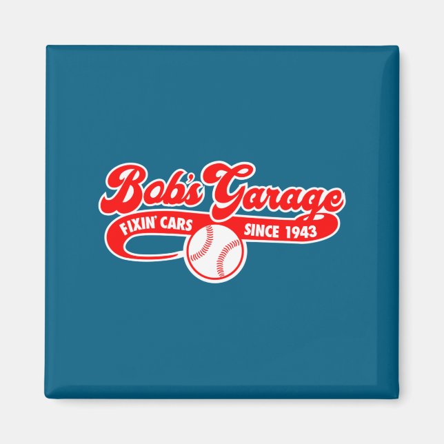 Íman Time de beisebol do Garage do Shirt Bob (Frente)