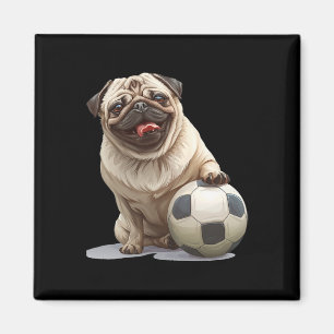 Íman Time de Futebol de Cachorro Pug Filhote Esportes A