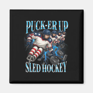 Íman Time de hóquei em trenó feminino e de meninas Puck