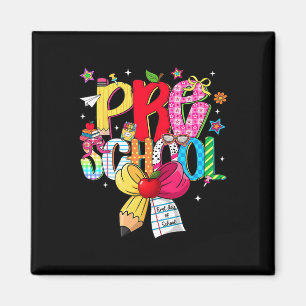 Íman Time de Sonho da Pré-Escola Preppy de Volta às Aul