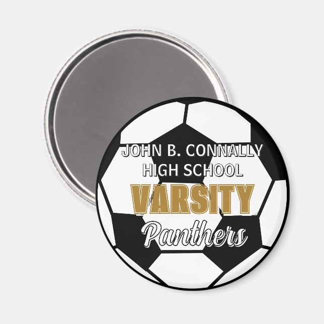 Íman Time personalizado de futebol americano de escola  (Front/Back)