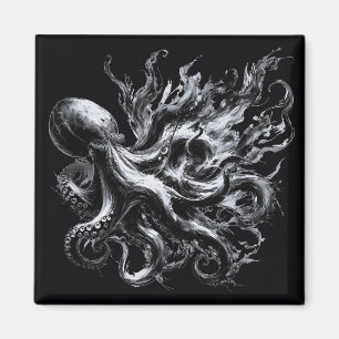 Íman Tinta Abstrata Fluido Polvo Kraken