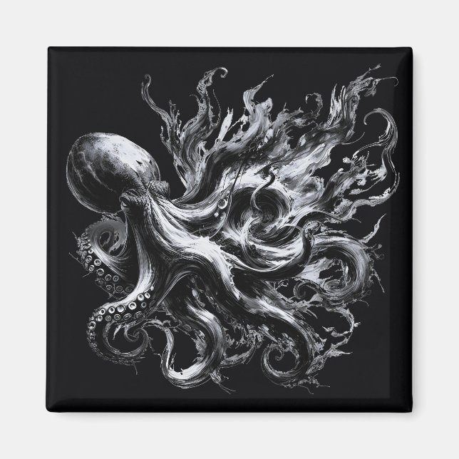 Íman Tinta Abstrata Fluido Polvo Kraken (Frente)