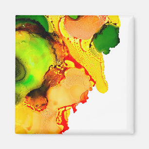 Íman tinta abstrato de álcool verde