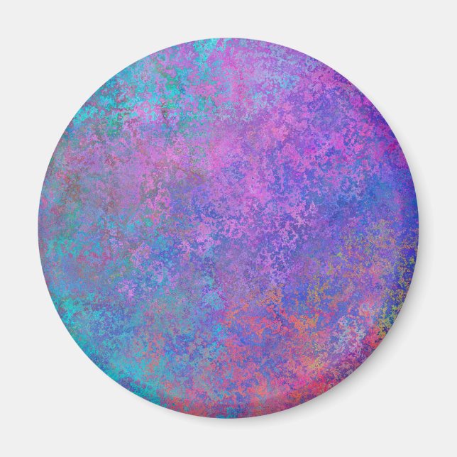 Íman Tinta Álcool Arco-Íris, Abstrato cor-de-rosa brilh (Frente)