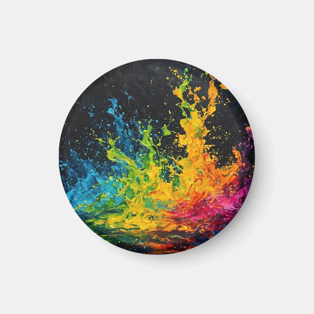 Íman Tinta Colorida Espalhada (Frente)