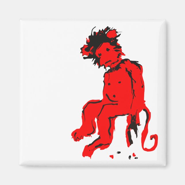 Íman tinta de macaco emo (Frente)