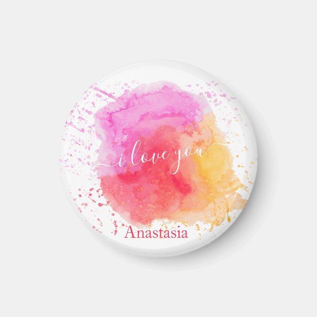 Íman Tinta Rosa Moderna (Frente)