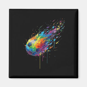 Íman Tinta Tie-dye Salpicos Futebol Pé Jogador Fãs Entu