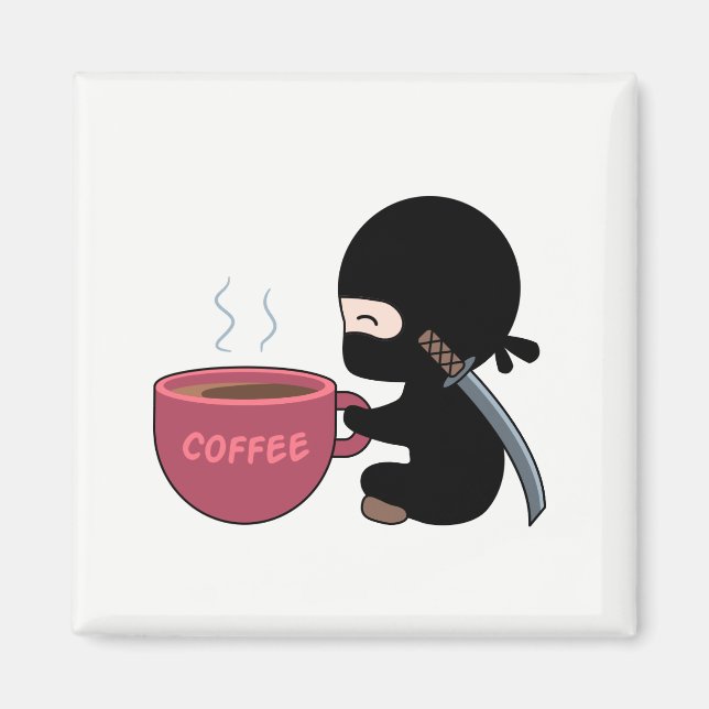 Íman Tiny Ninja com Mug de Café Grande (Frente)