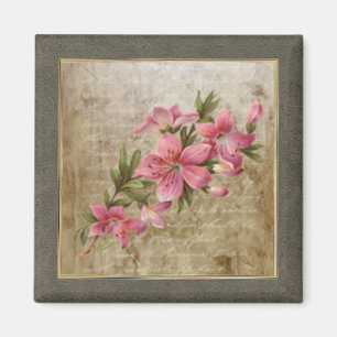 Íman Tiny Vintage Floral Impressão 03 Magnet