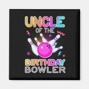 Íman Tio Da Festa De Boliche De Aniversário De Bowler C