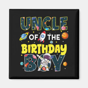 Íman Tio do Menino de Aniversário Família Espacial Astr