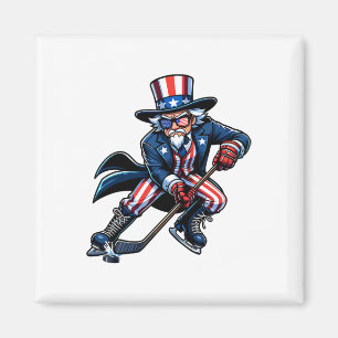 Íman Tio Patriótico Sam Hockey Player 4 De Julho Homens