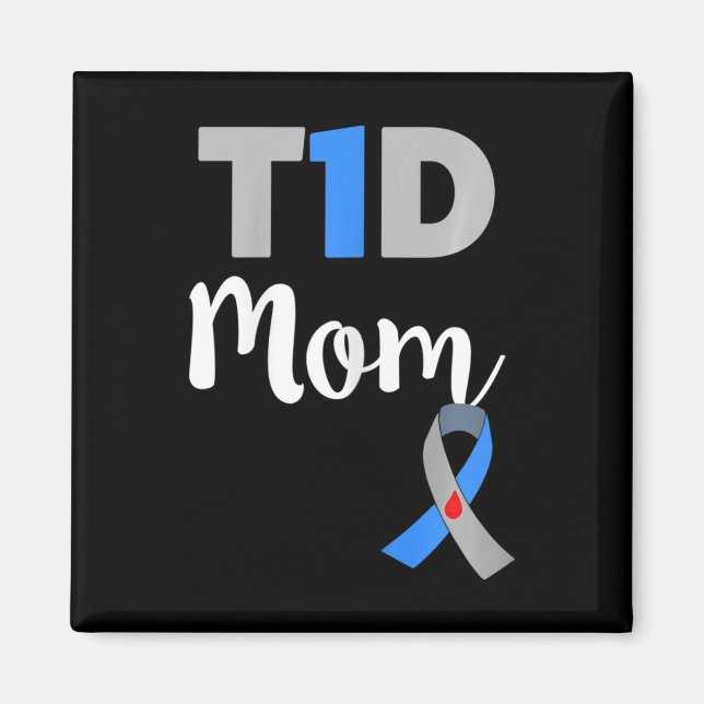 Íman Tipo 1 Diabetes Mãe - T1D Mãe (Frente)