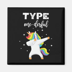 Íman Tipo Maravilhoso Dabbing Unicorn Diabetes Consciên