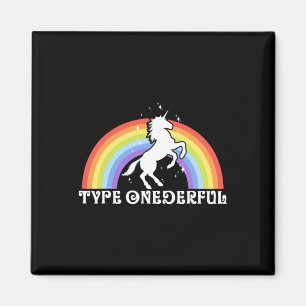 Íman Tipo Maravilhoso Diabetes Unicorn Rainbow Awa