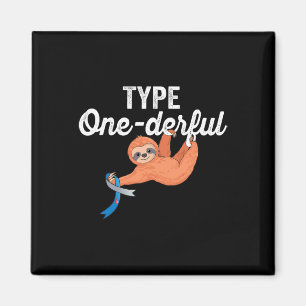 Íman Tipo Maravilhoso Lazy Cute Sloth Tipo 1 Diabetes A