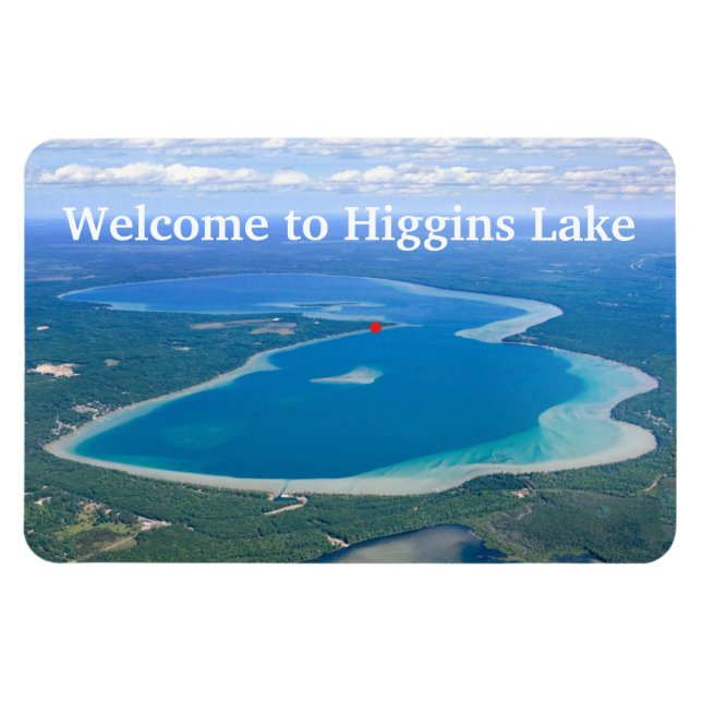 Íman Tipografia Bem-vindo a Higgins Lake (Horizontal)