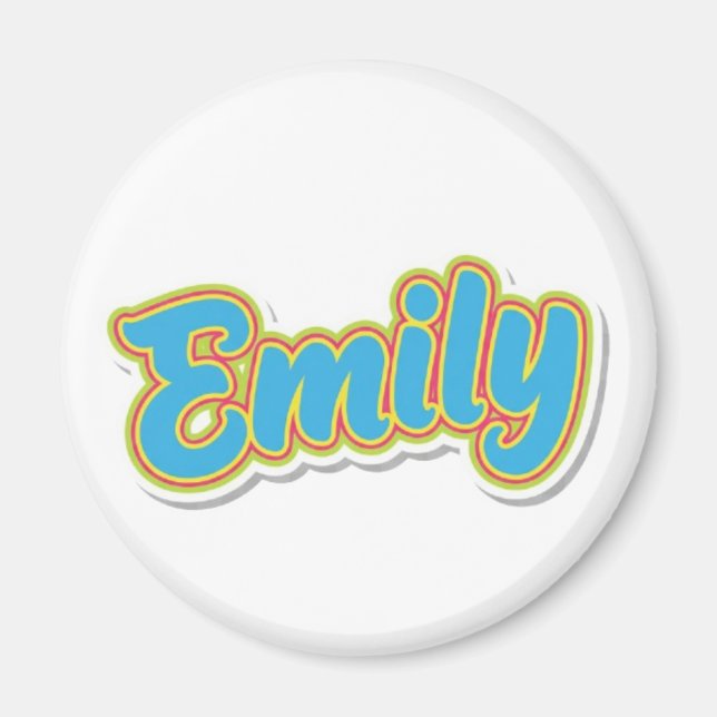 Íman Tipografia Bolha Retro Emily (Frente)