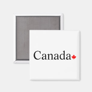 Íman Tipografia canadiana com folha de bordo vermelha