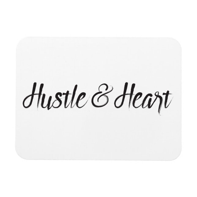 Íman Tipografia de Hustle e Heart (Horizontal)