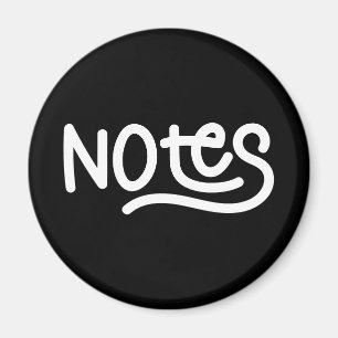 Íman Tipografia de Notas de Escrita à Mão Negra e Branc