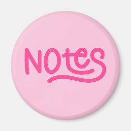 Íman Tipografia de Notas em Letra Manual Rosa e Negrito