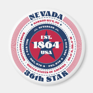 Íman Tipografia do círculo de Nevada Souvenir Magnet
