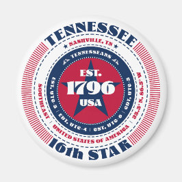 Íman Tipografia do Círculo do Tennessee Magnet de Souve