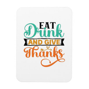 Íman Tipografia do outono elegante - Comer, Beber e Dar