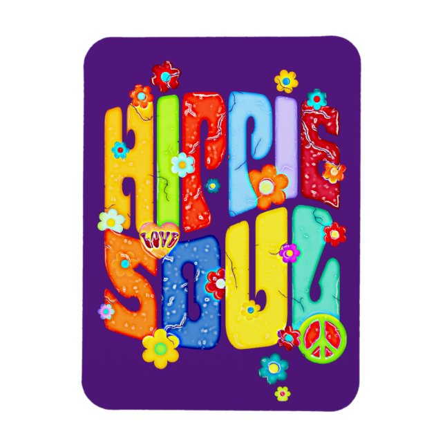Íman Tipografia Engraçada - HIPPIE SOUL 1 (Vertical)