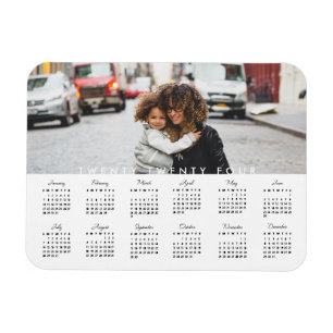 Íman Tipografia Moderna Simples Calendário de Fotos 202