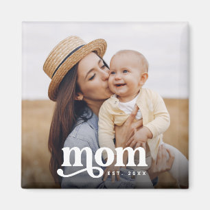 Íman Tipografia Vintage com Estilo Retro Estabelecida M