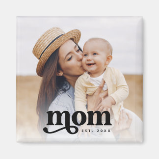 Íman Tipografia Vintage com Estilo Retro Estabelecida M