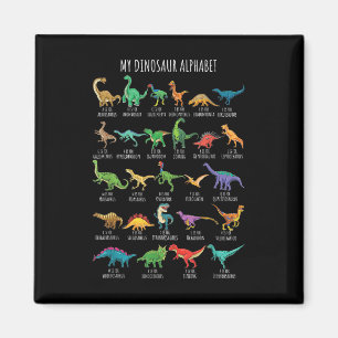 Íman Tipos De Dinossauros Alphabet A-z Abc Dino Identif