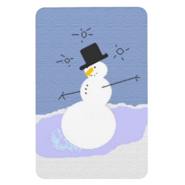 Íman Tipsy o boneco de neve (Vertical)