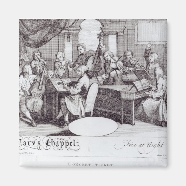 Íman Tíquete de concerto para a Capela de Maria (Frente)