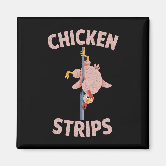 Íman Tiras de Frango Engraçado Silvestre Dançando Frang (Frente)