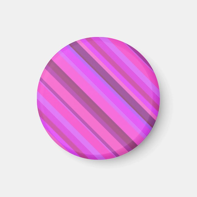 Íman Tiras diagonais cor-de-rosa (Frente)