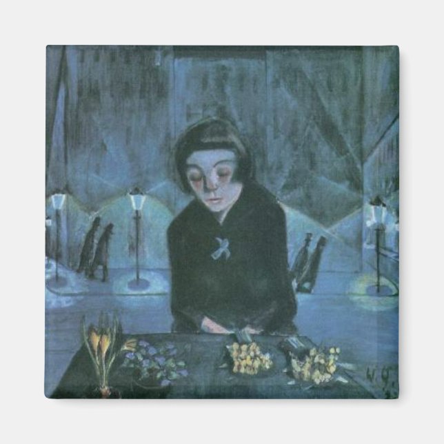 Íman Tired Flower Girl (por Walter Gramatté) (Frente)