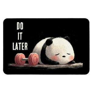 Íman Tired Panda Gym – Arte de Treino Divertida e Fofa