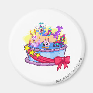 Íman Tiro do grupo do bolo de aniversário