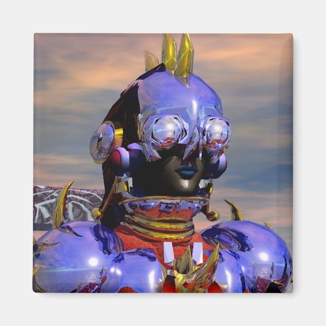 Íman TITAN CYBORG PORTRAIT Blue Science Fiction,Scifi (Frente)