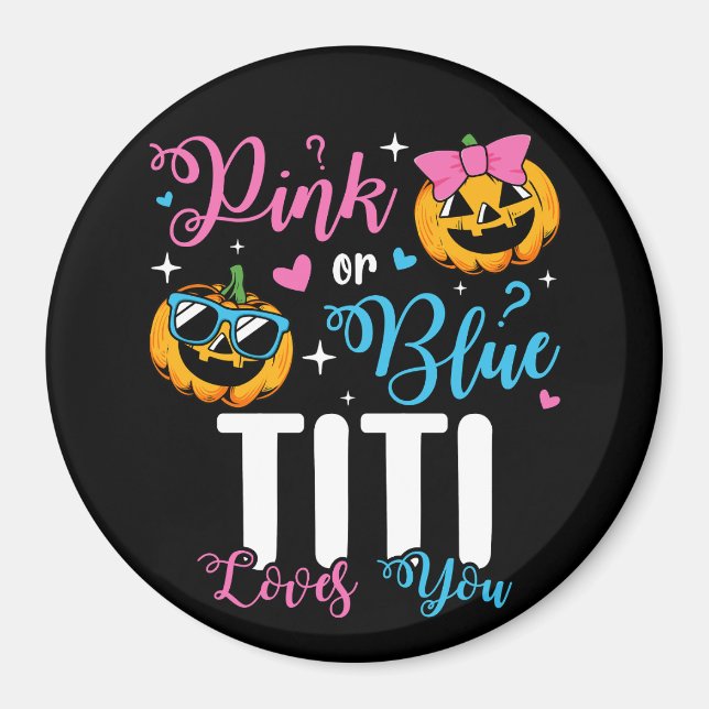 Íman Titi Rosa Ou Azul Te Ama Um Círculo De Bebê (Frente)