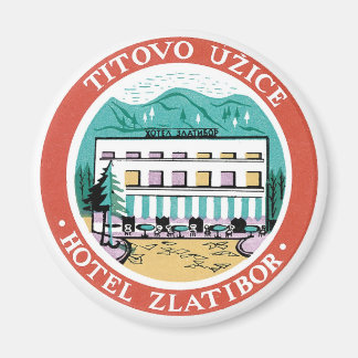 Íman Titovo Uzice Hotel Zlatibor Etiqueta de Vintage Ar