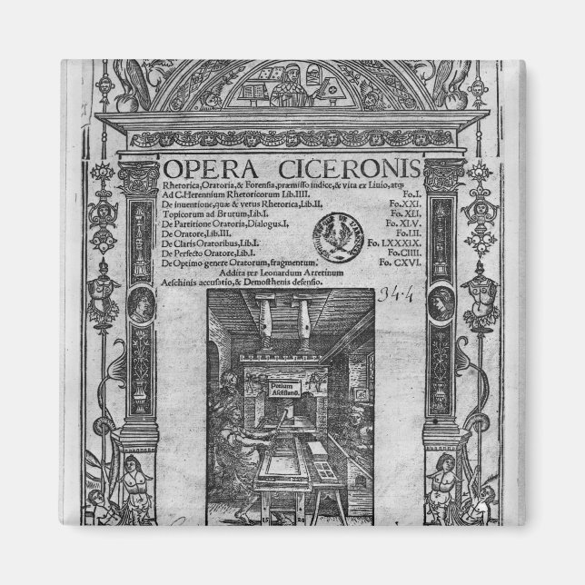 Íman Título da página "Opera Ciceronis", publicado em 1 (Frente)