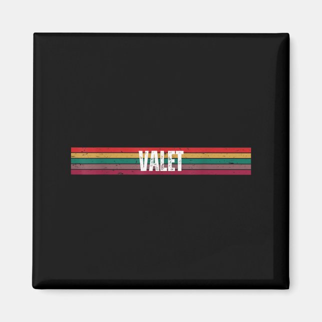 Íman Título de Emprego de Valet Profissão Aniversário T (Frente)